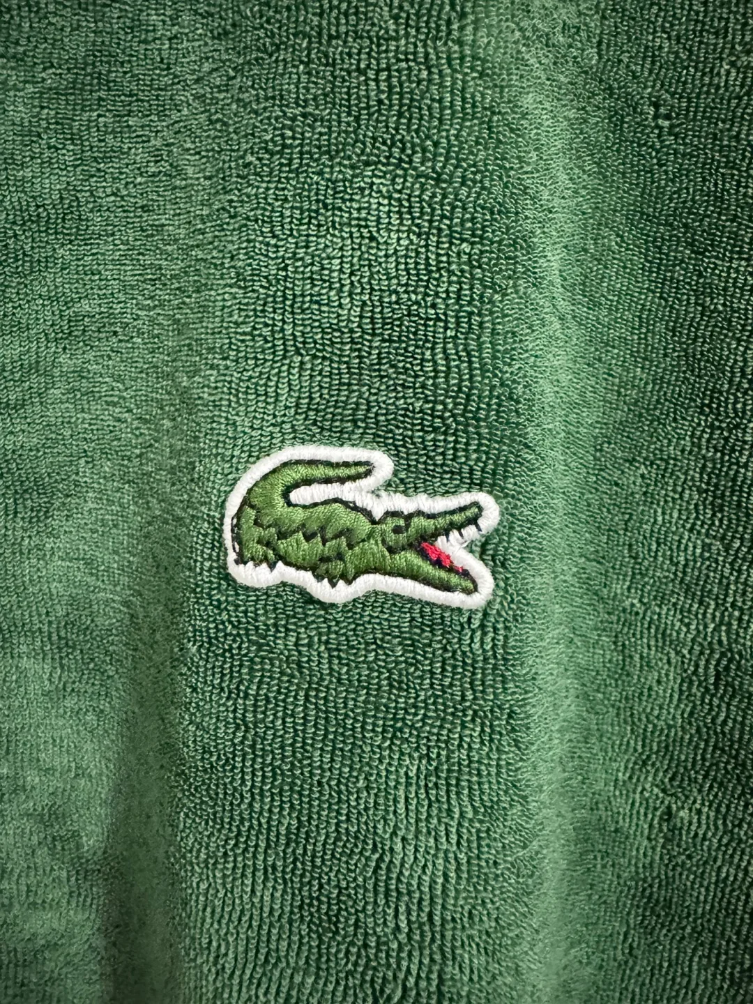 Men's Lacoste Green Terry Cloth Polo Shirt - Size XXL image indicator(8)