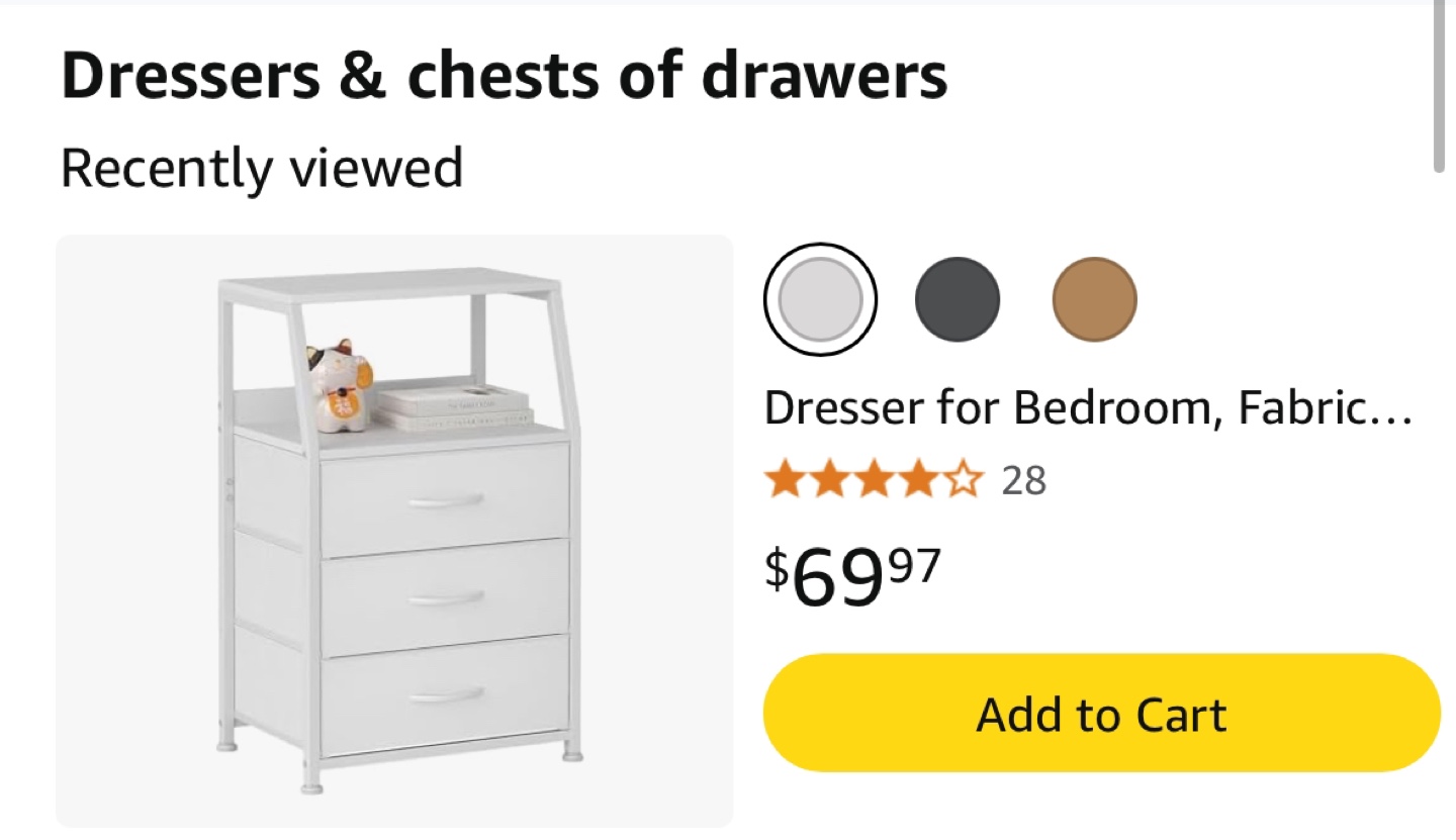 White 3-Drawer Storage Organizer with Shelf - photo 4
