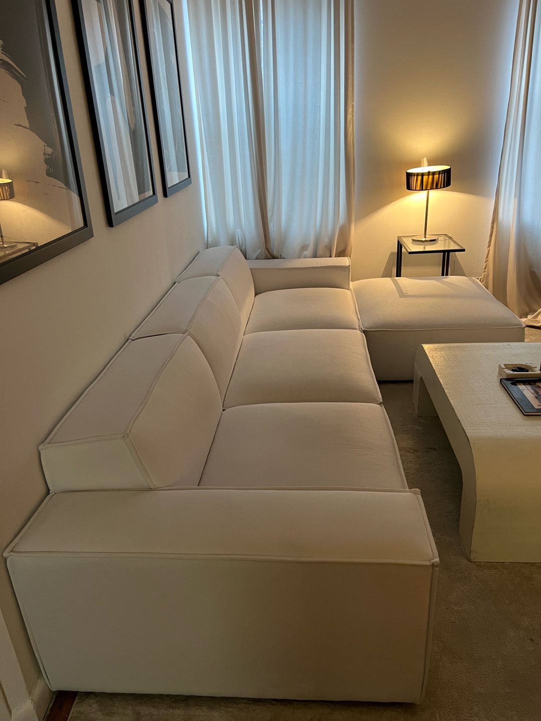 Modern White Modular 4 Piece Sectional Sofa - photo 2
