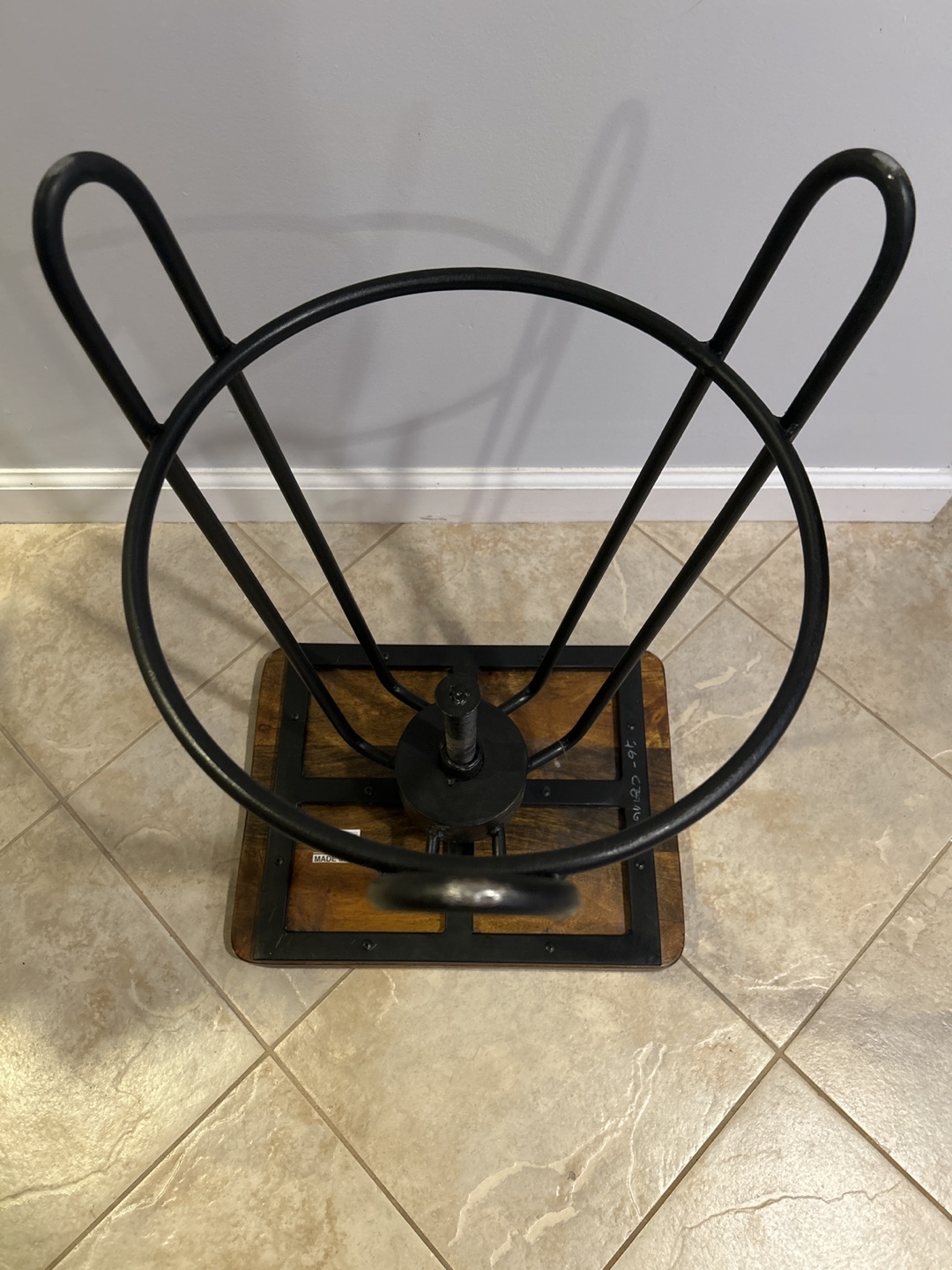 Industrial Style Adjustable Height Bar Stool - photo 4