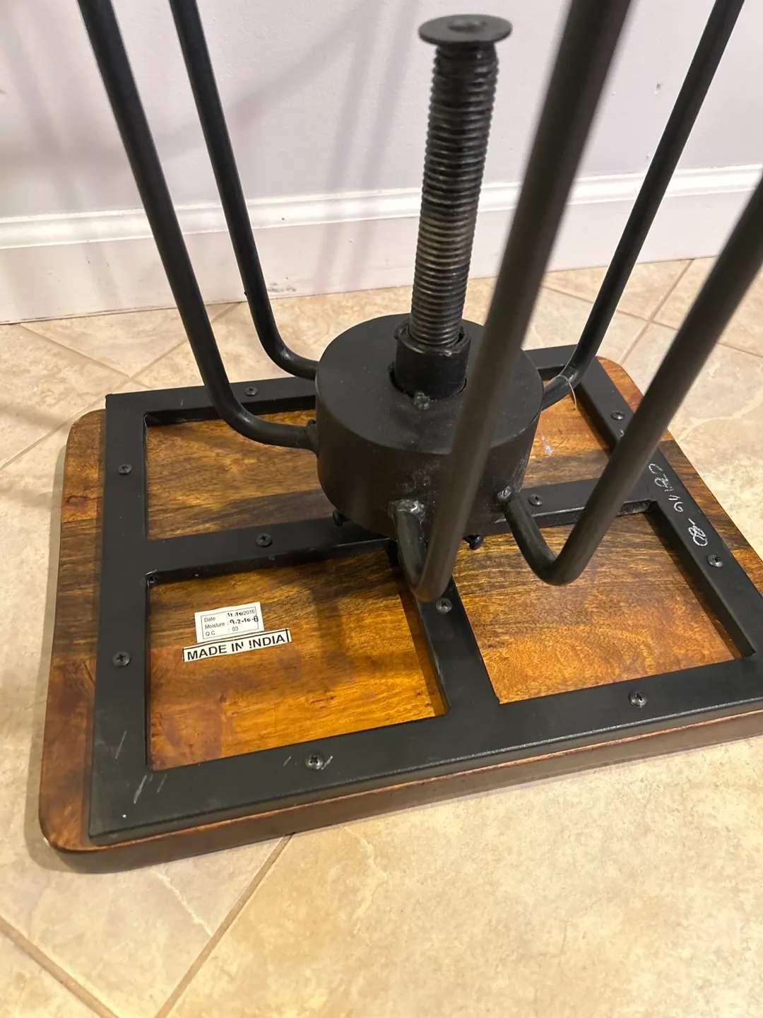 Industrial Style Adjustable Height Bar Stool image indicator(5)