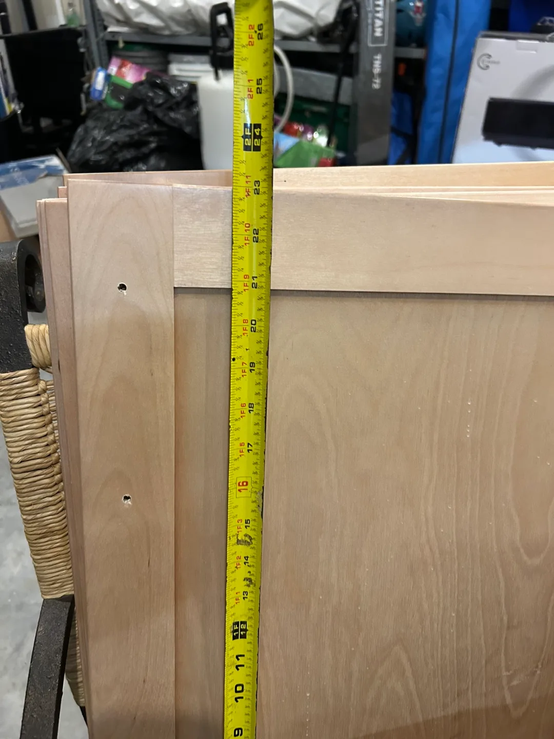 Set of eight light wood cabinet doors image indicator(4)