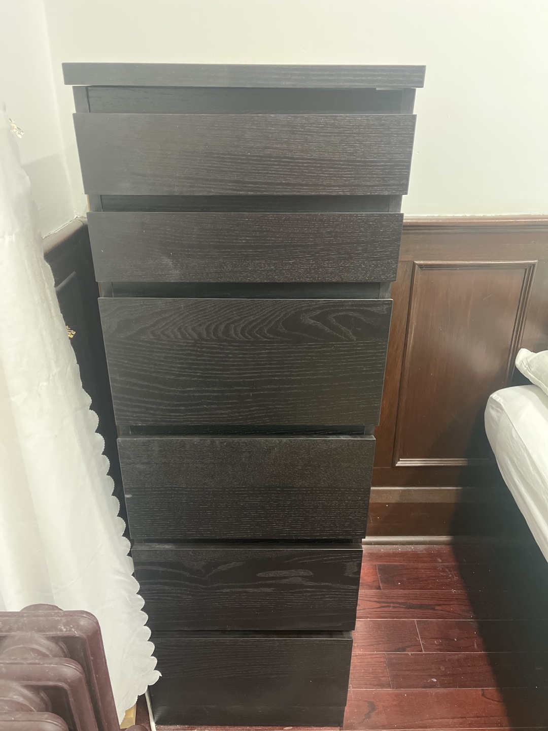IKEA MALM 5-Drawer Chest - Black-Brown