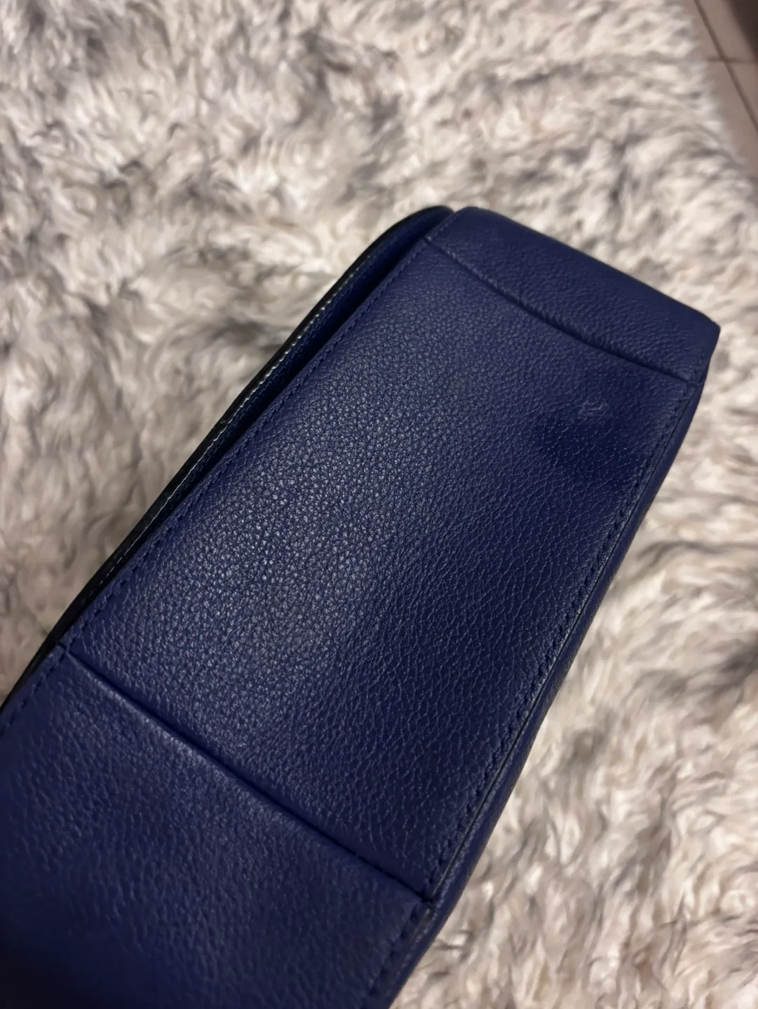 Kate Spade New York Navy Blue Leather Shoulder Bag image indicator(6)