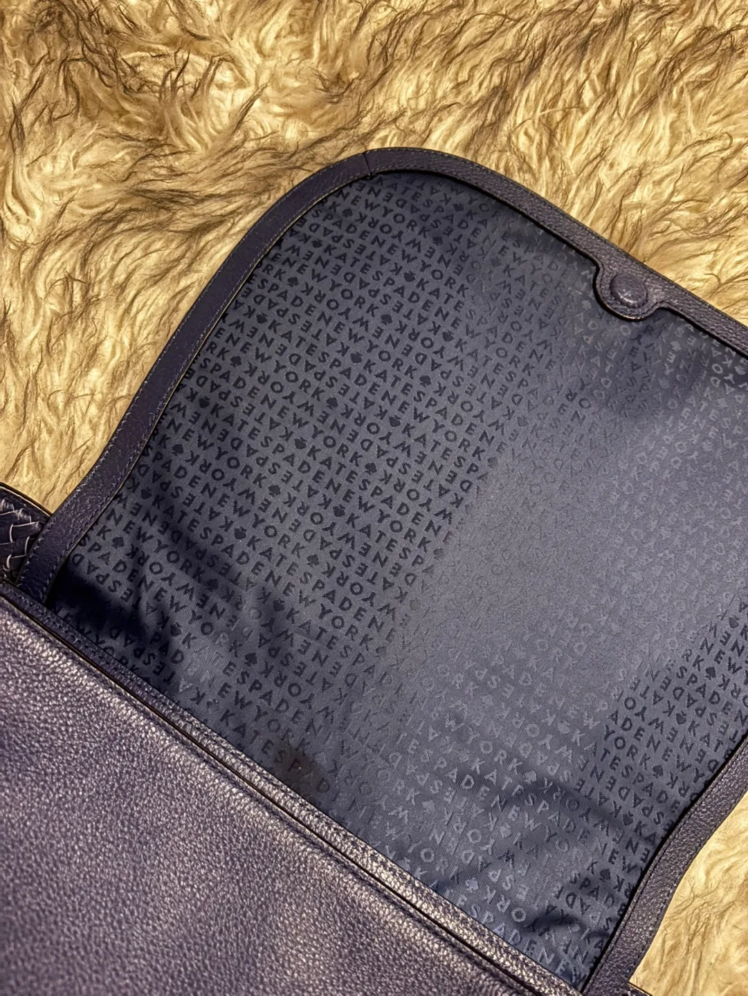 Kate Spade New York Navy Blue Leather Shoulder Bag image indicator(7)