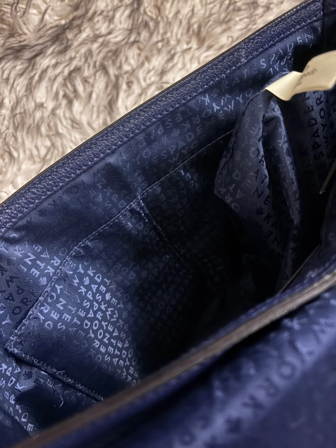 Kate Spade New York Navy Blue Leather Shoulder Bag image indicator(10)