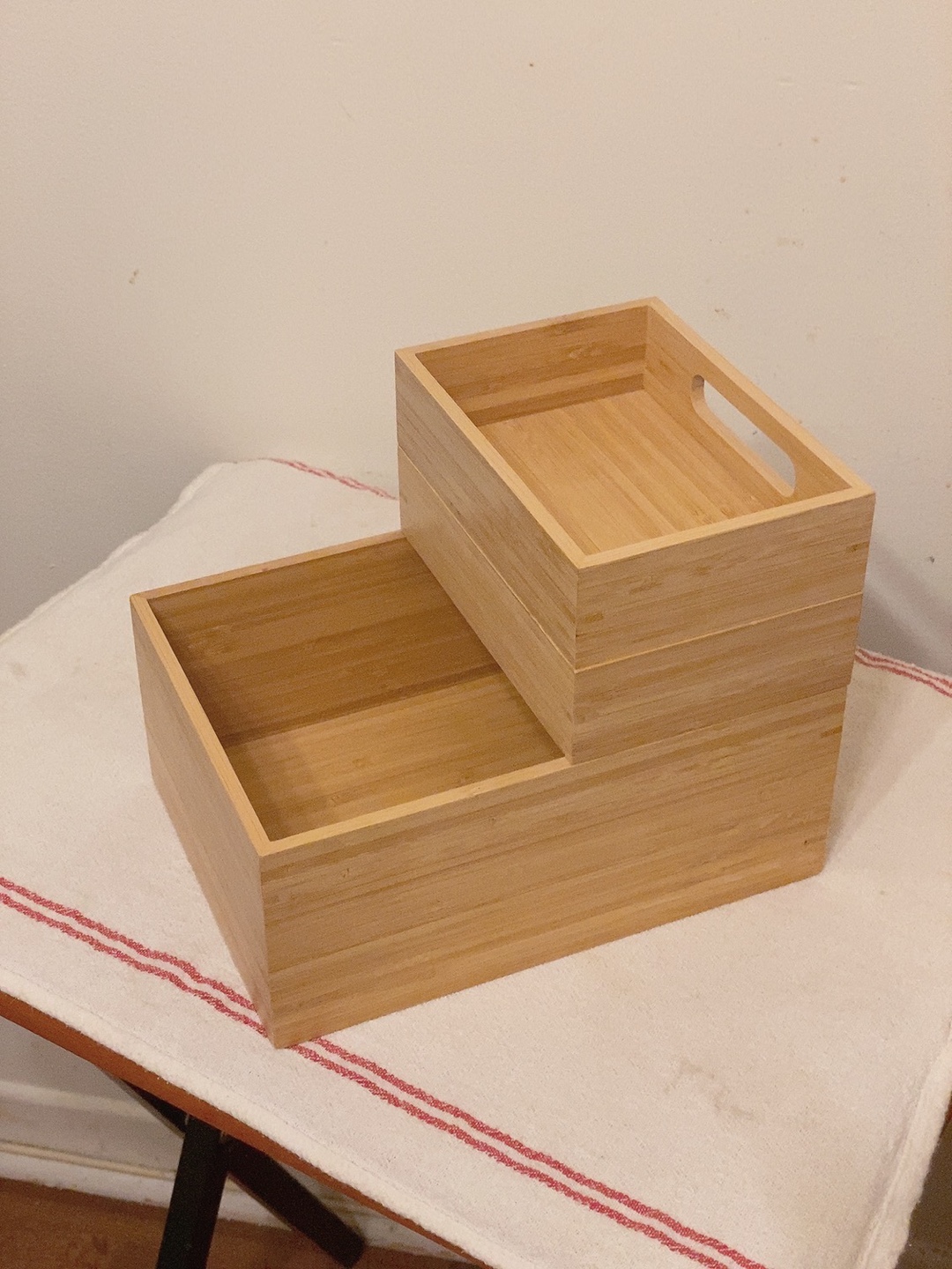 [Moving Sale] Bamboo Organizer with Three Trays - photo 2
