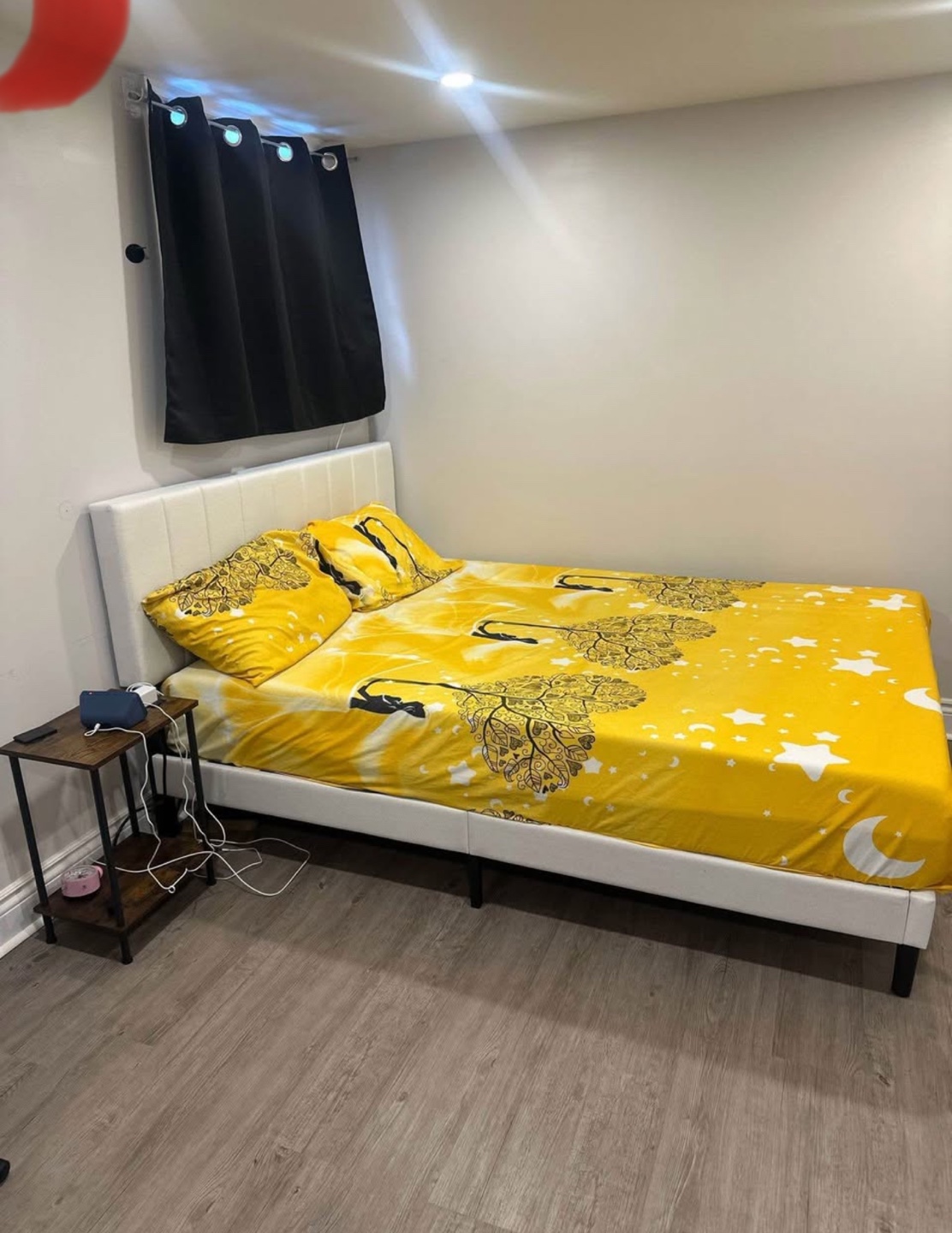 New Queen Size Platform Bed Frame and mattress with Headboard