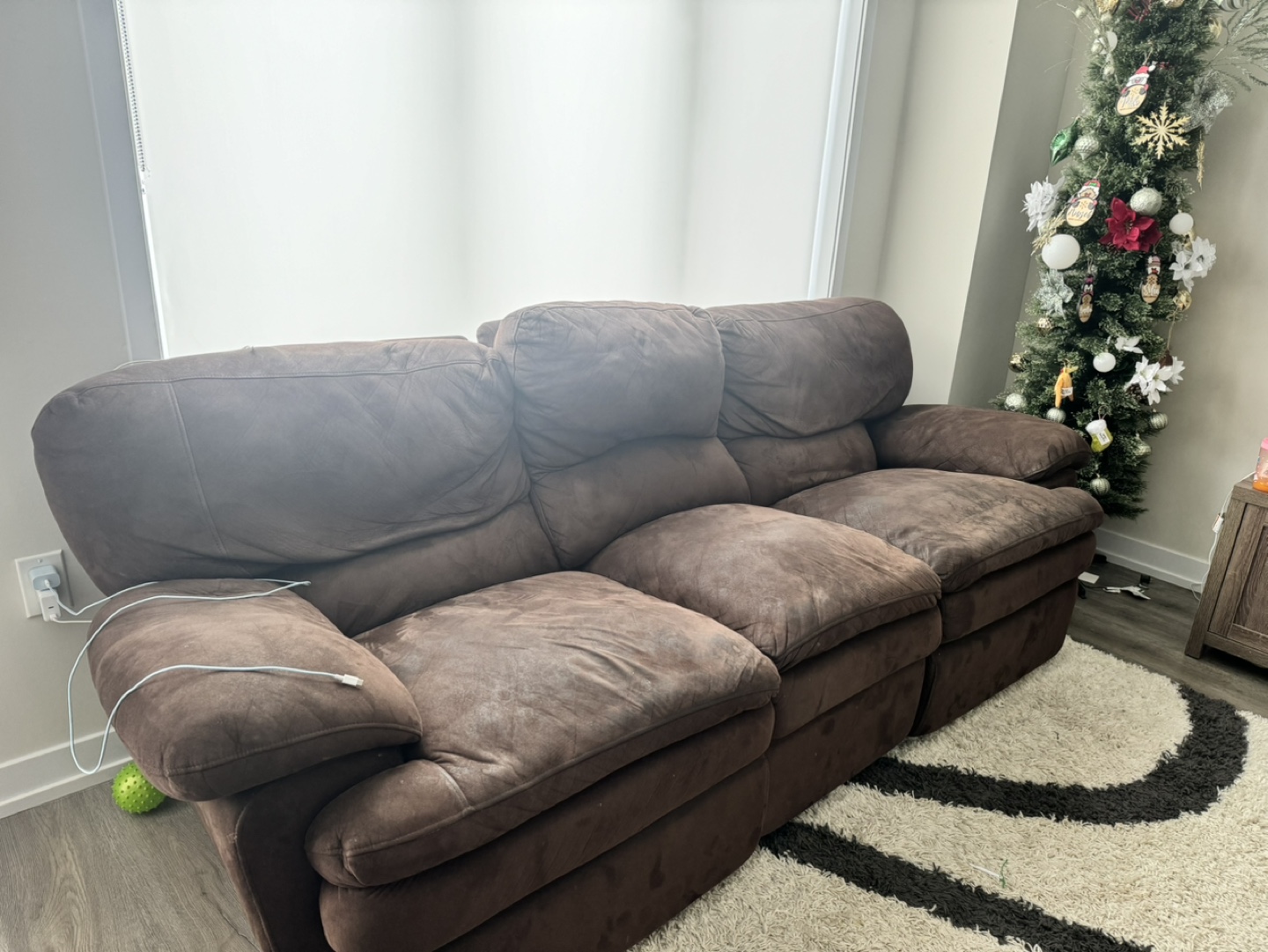 Brown Reclining Sofa