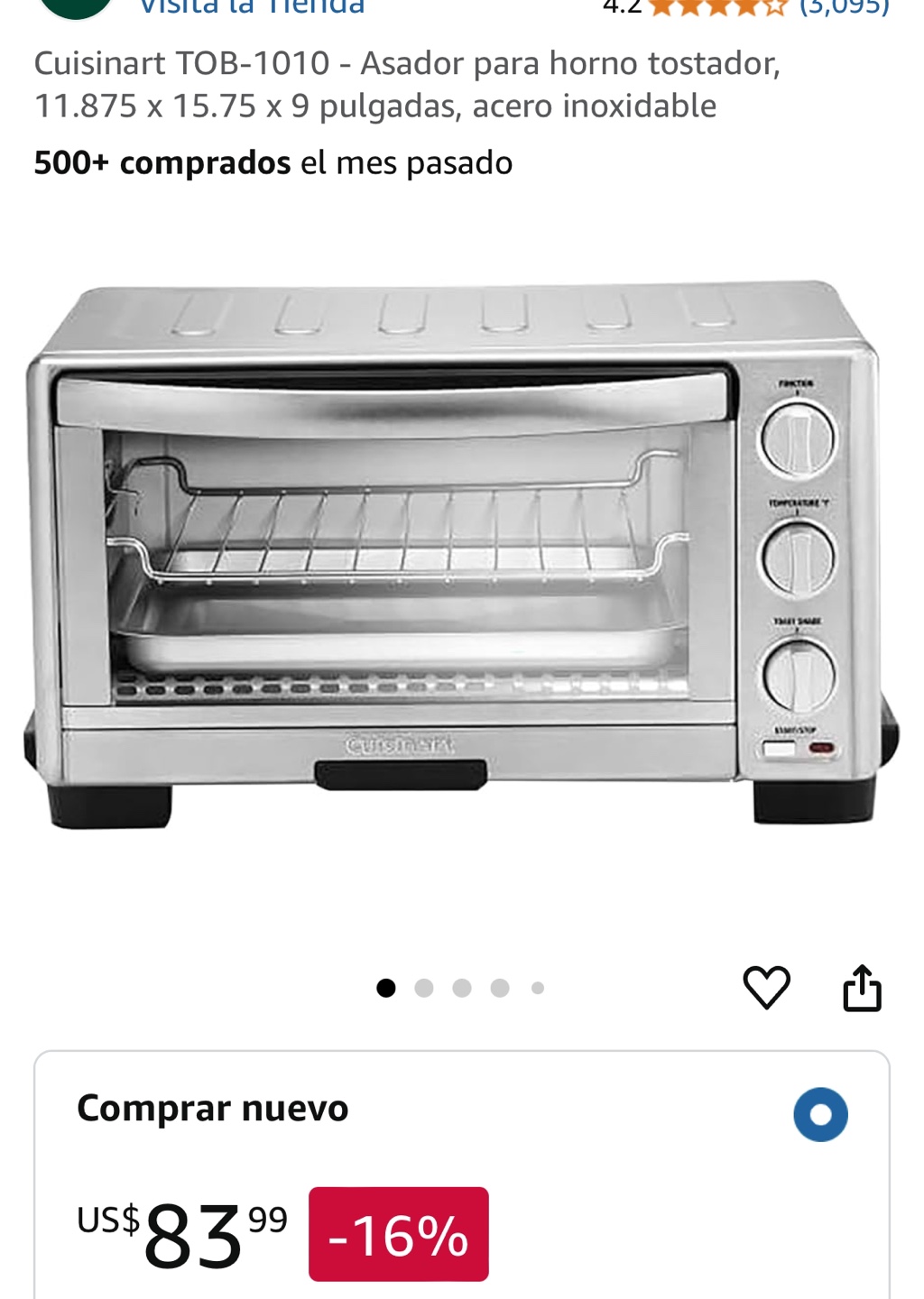 Cuisinart TOB-1010 6-Function Toaster Oven - Stainless Steel