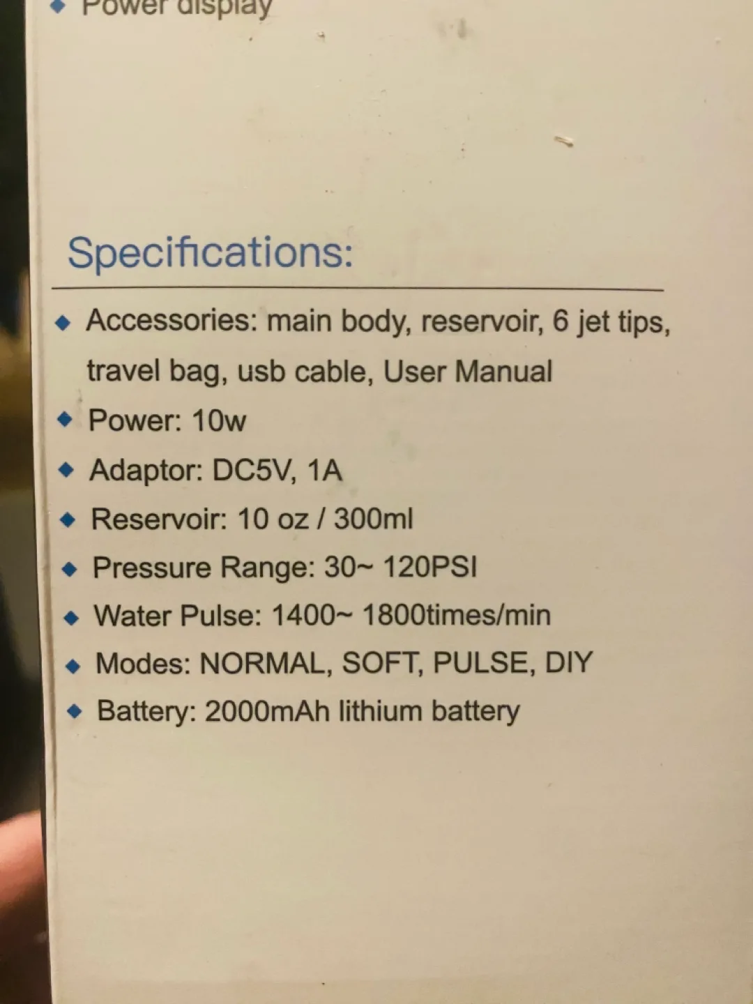 INSMAART Wireless Portable Oral Irrigator image indicator(4)