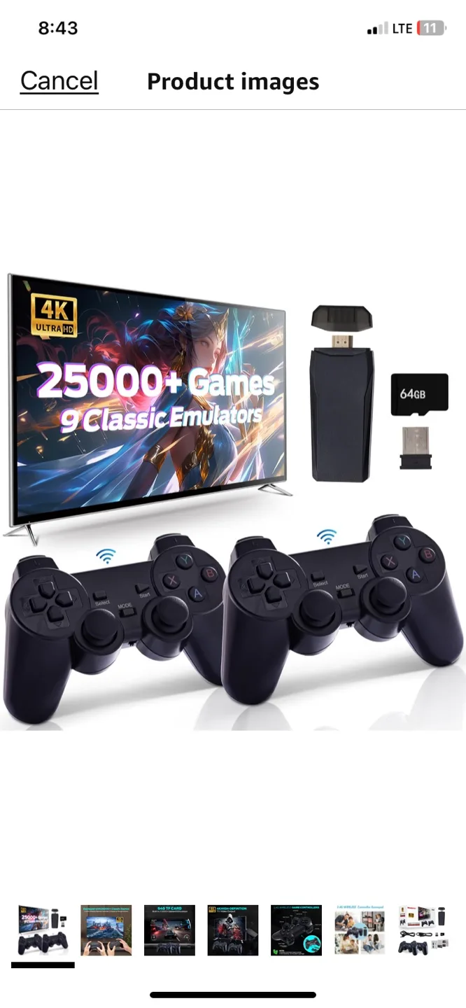 2.4G Wireless Gamepad with 25000+ Classic Games & 9 Emulators image indicator(3)