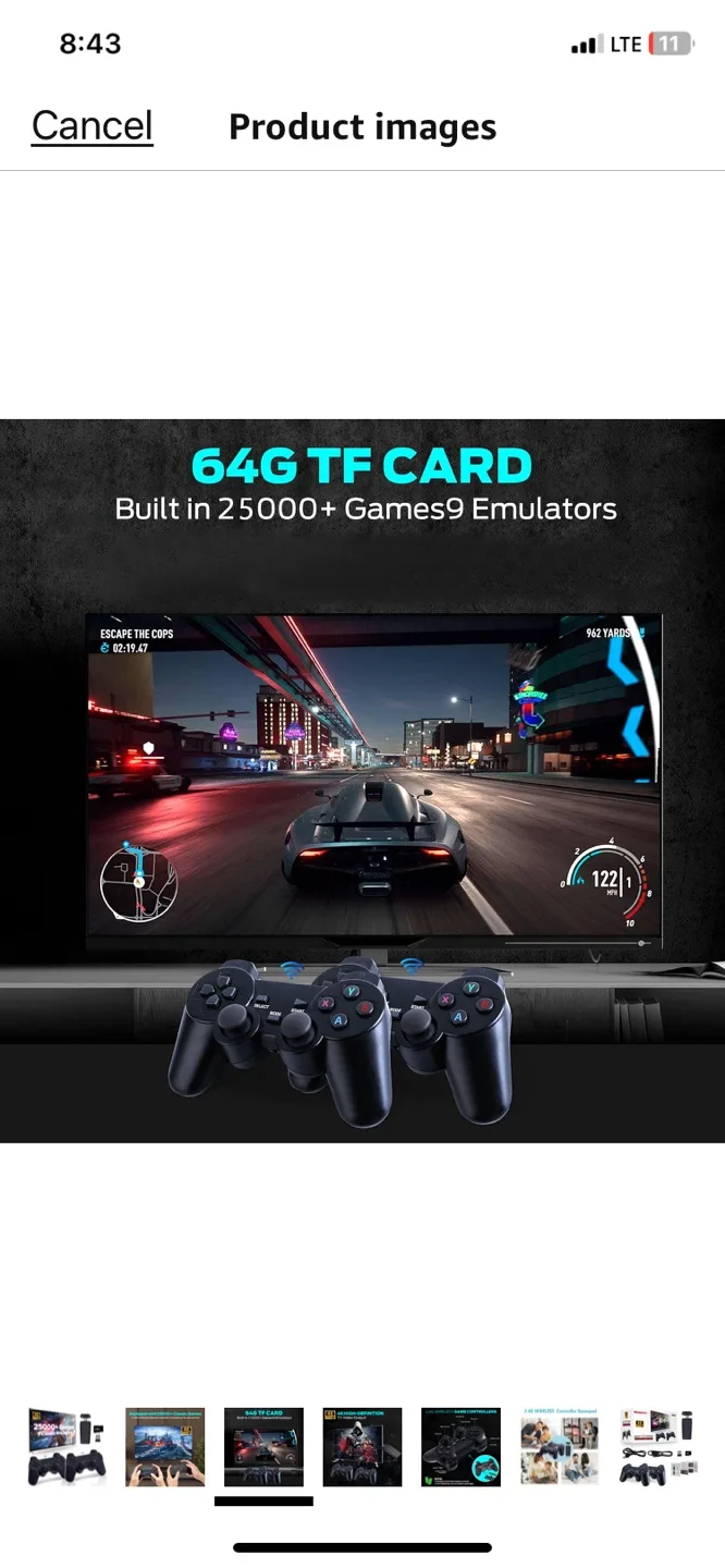 2.4G Wireless Gamepad with 25000+ Classic Games & 9 Emulators image indicator(5)