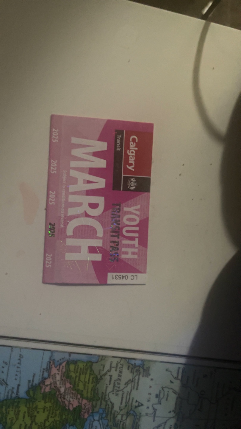 Calgary Transit Youth Pass - March 2025