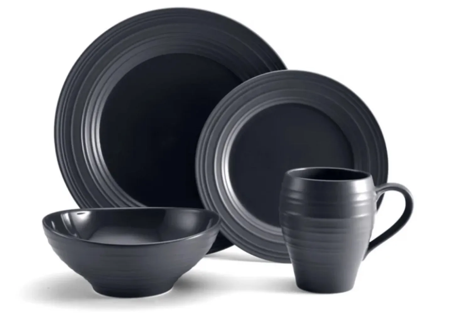 Mikasa Swril Black Dinnerware Set thumbnail