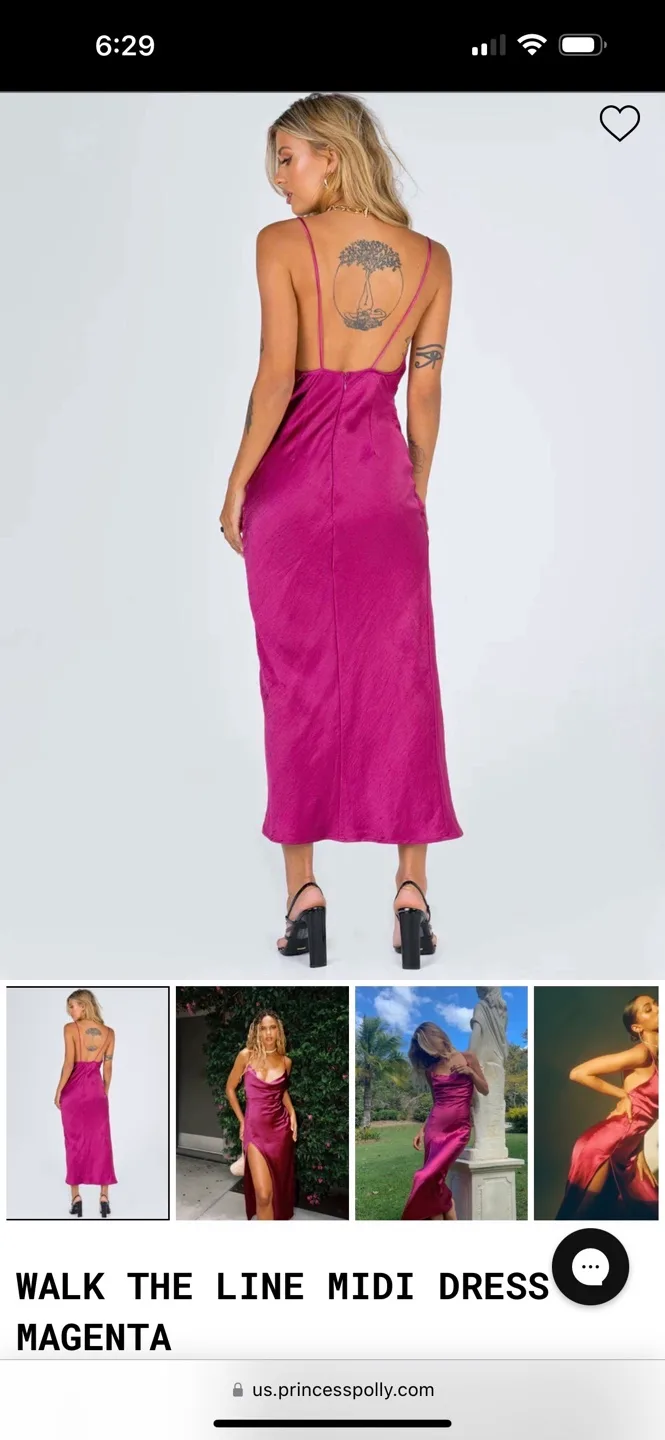 Lioness Walk The Line Magenta Midi Dress image indicator(3)