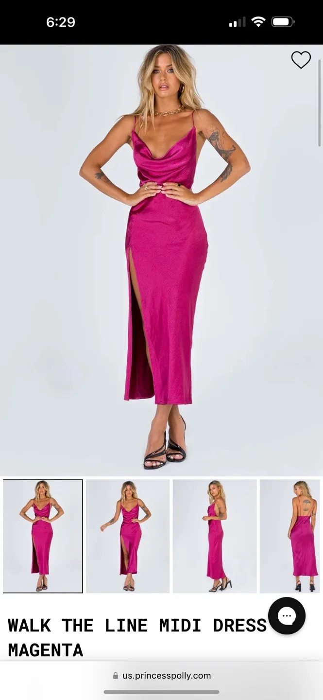 Lioness Walk The Line Magenta Midi Dress image indicator(2)