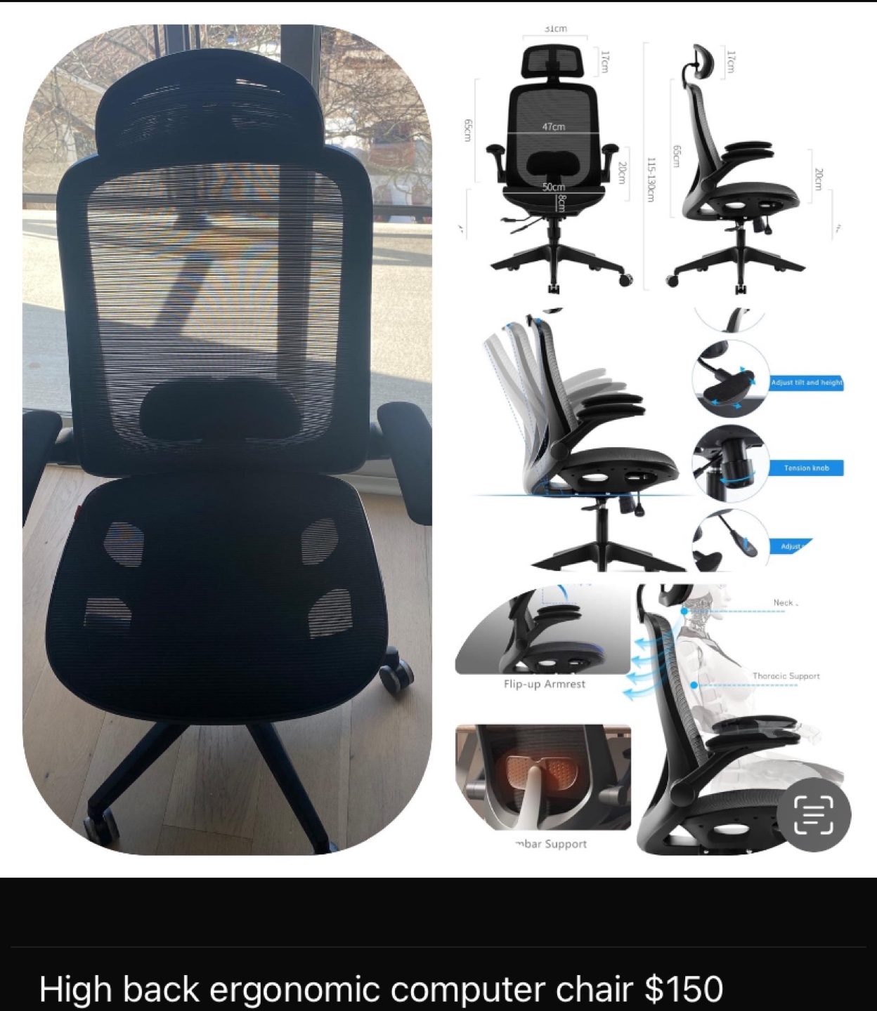High-Back Ergonomic Office Chair