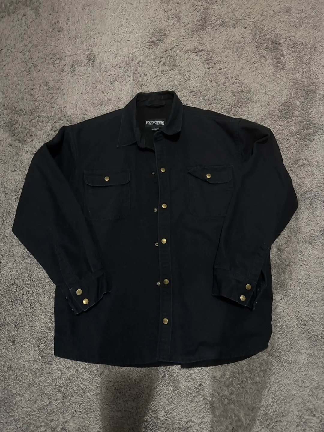 Men's Dakota Black Flannel Shirt Jacket L/G image indicator(2)