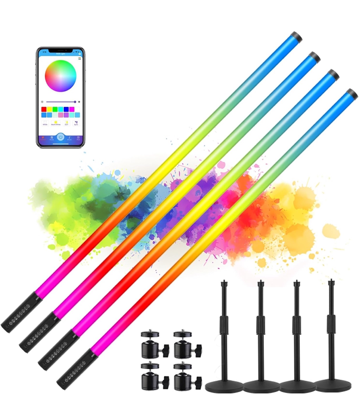 RGB LED Light Kit for Photography & Videography