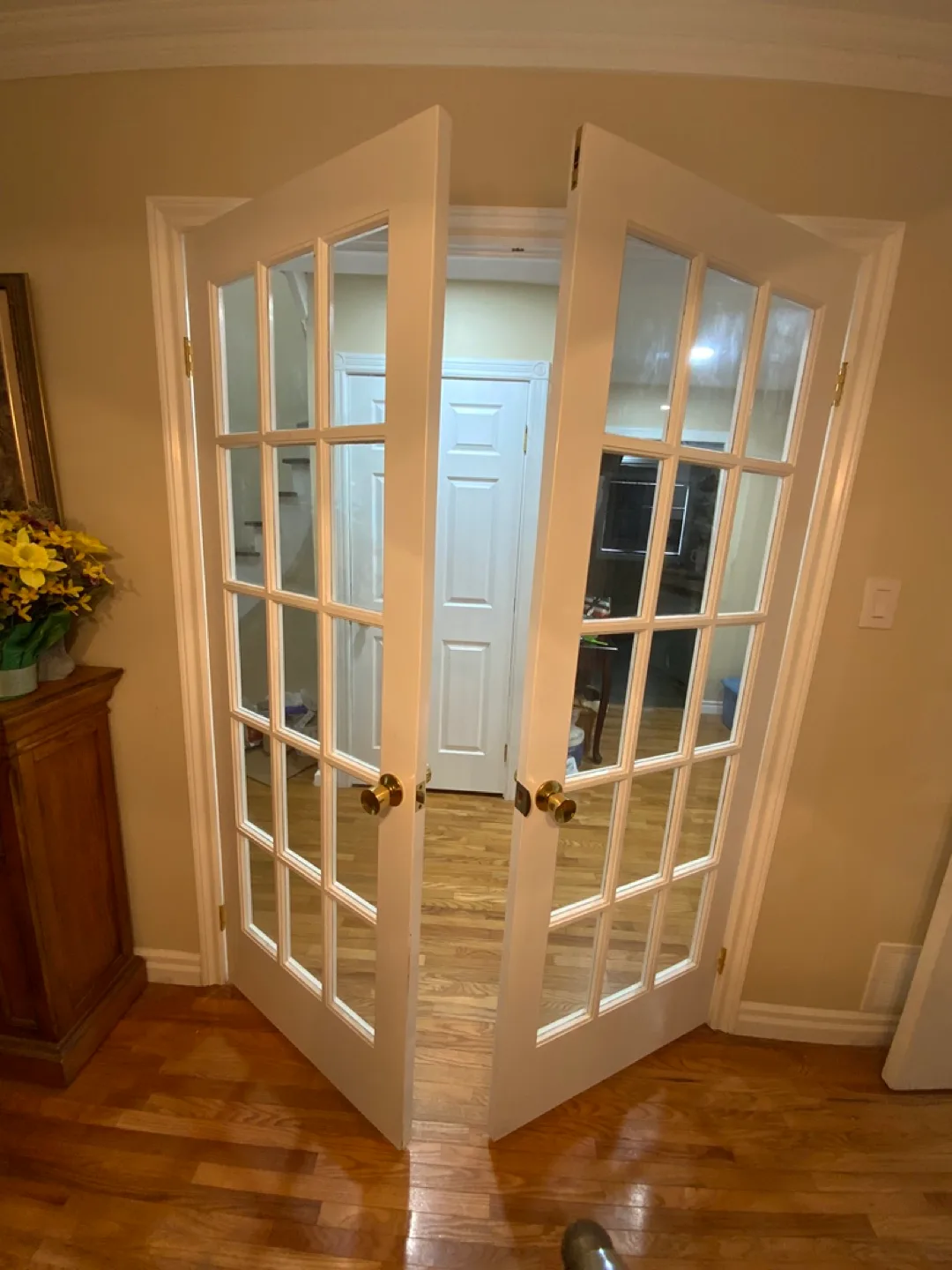 White Interior French Doors with Glass Panes image indicator(4)