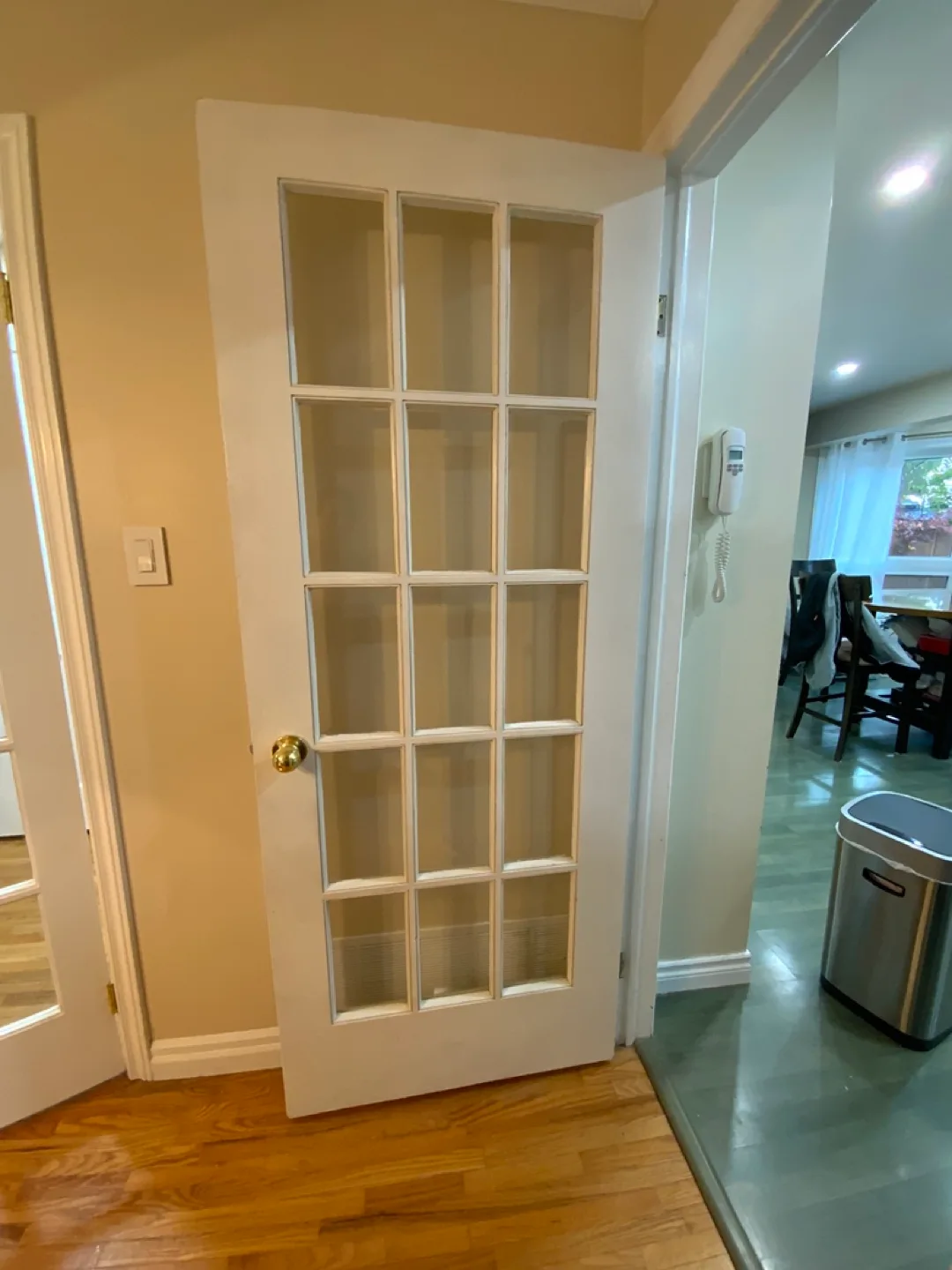 White Interior French Doors with Glass Panes image indicator(3)