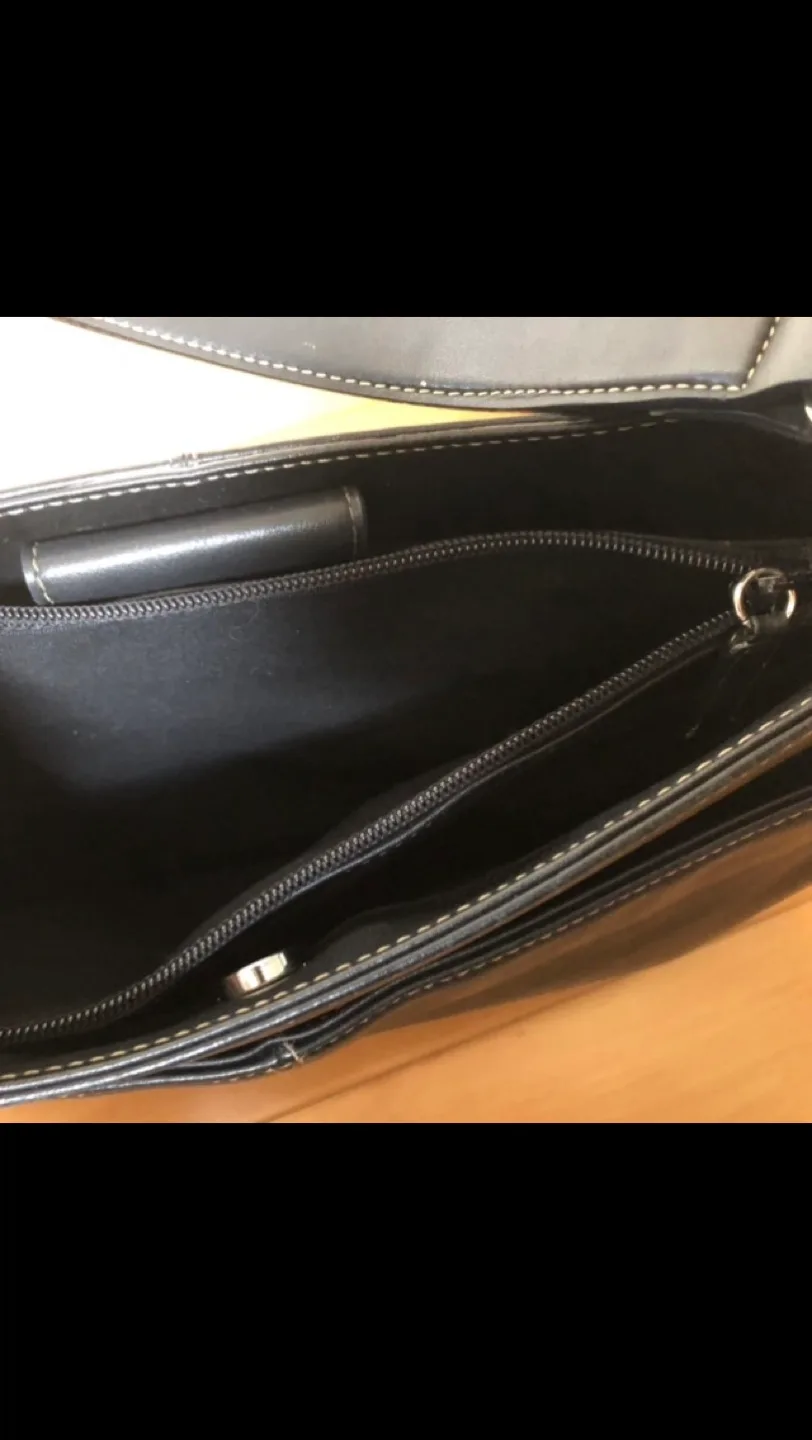 Nine West Black Leather Shoulder Bag image indicator(4)