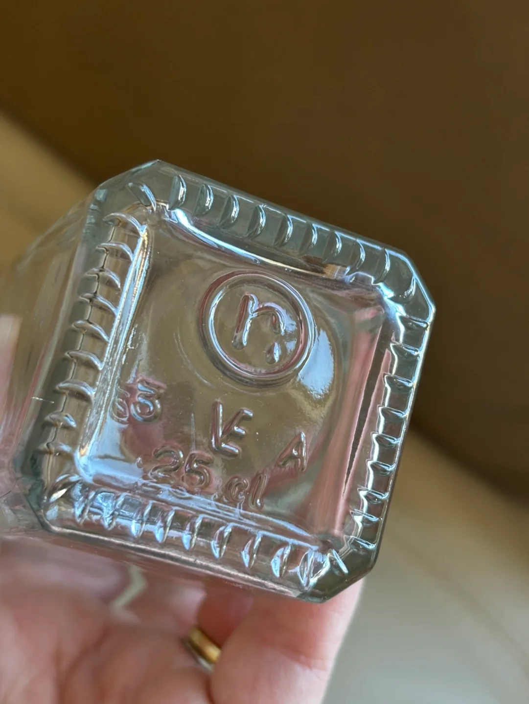 Two Vintage looking Glass Bottles with stoppers image indicator(4)