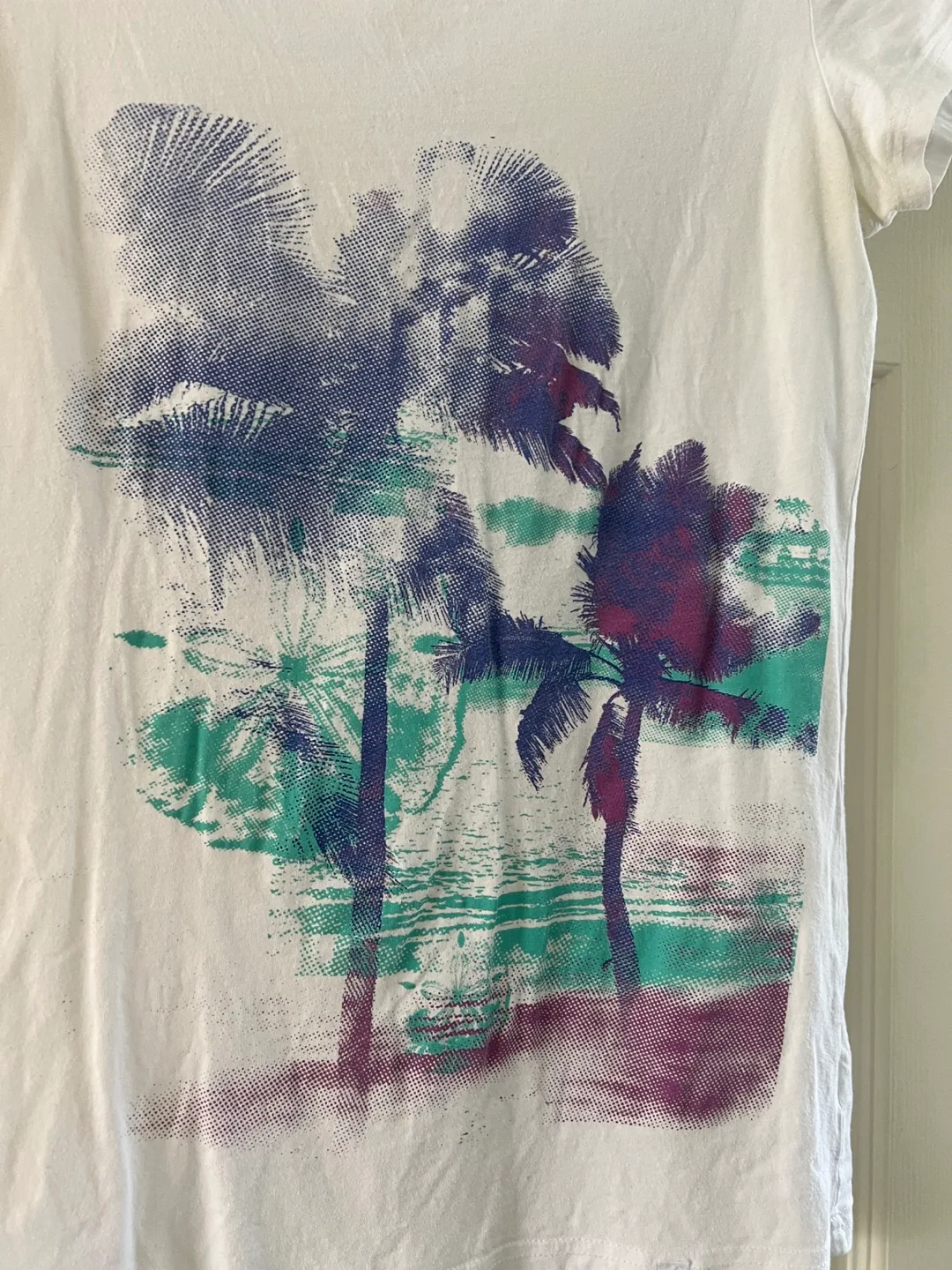 Roxy Women's Size Large Palm Tree Graphic T-Shirt image indicator(2)