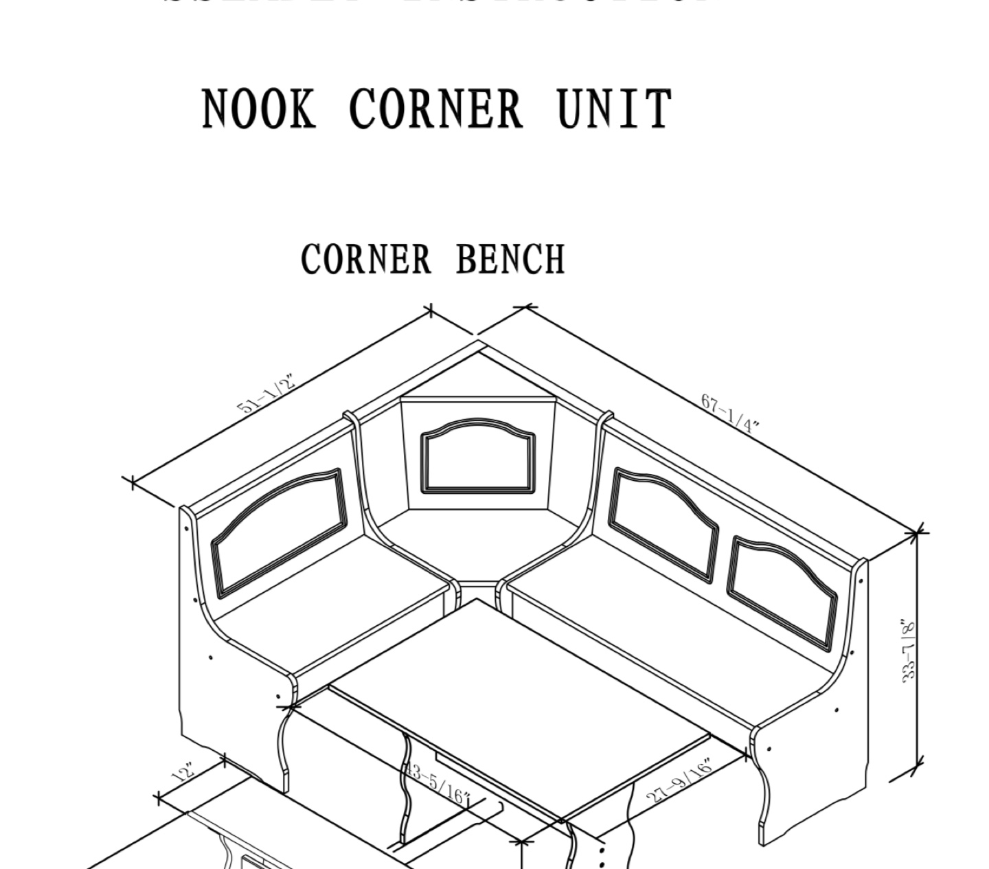 Corner Bench Nook Dining Set with Storage - photo 2