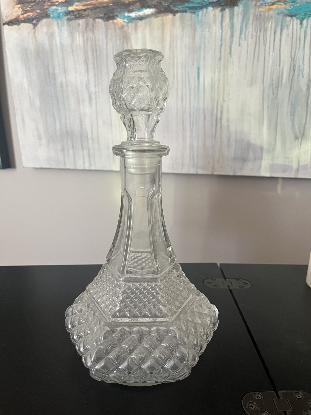 Vintage Crystal Decanter with Stopper