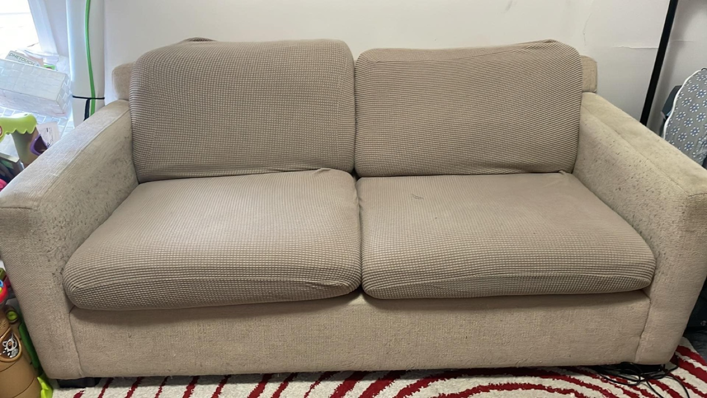Beige Loveseat