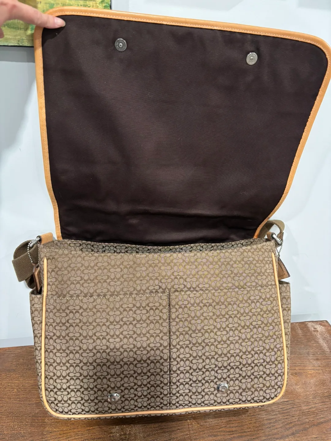 Coach Messenger Bag - Brown Signature Canvas image indicator(6)