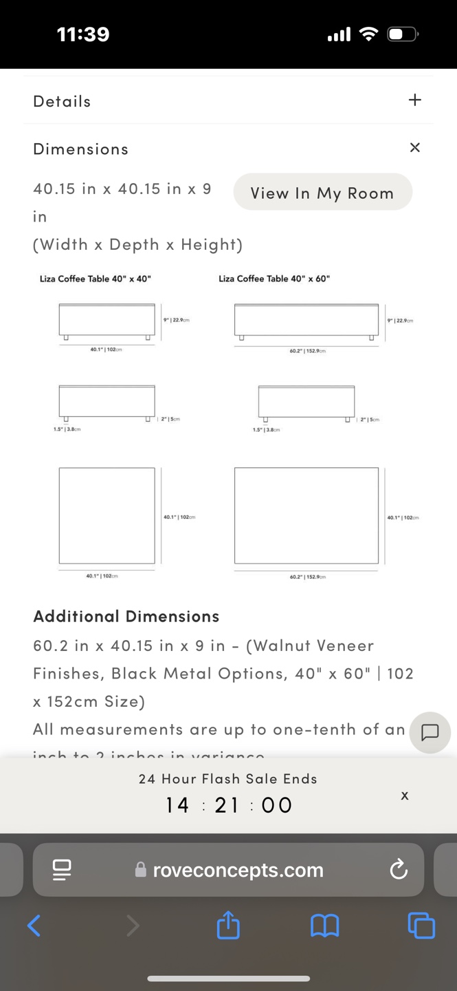 Rove Concepts Liza Coffee Table - Walnut - photo 3