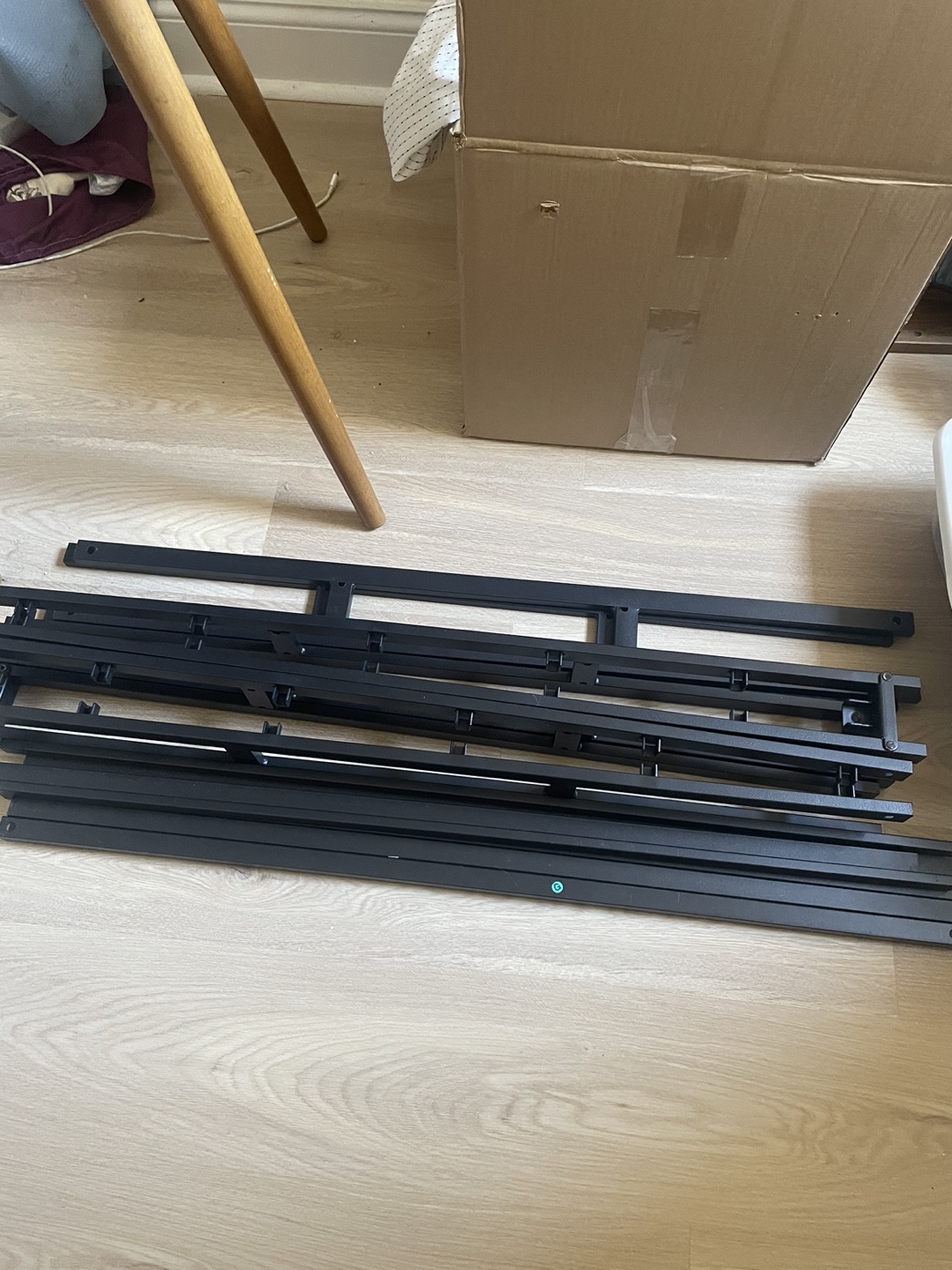 Black Metal Bed Frame/Box Spring - Twin Size