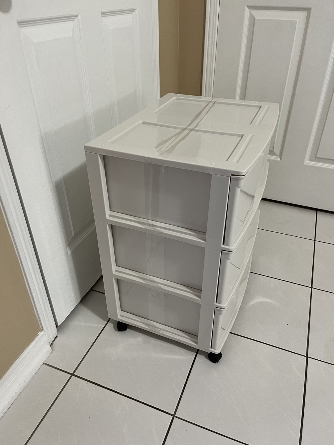Three-Drawer Rolling Cart - Off-White - photo 3
