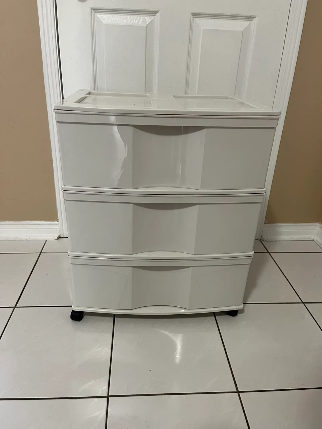 Three-Drawer Rolling Cart - Off-White image indicator(2)