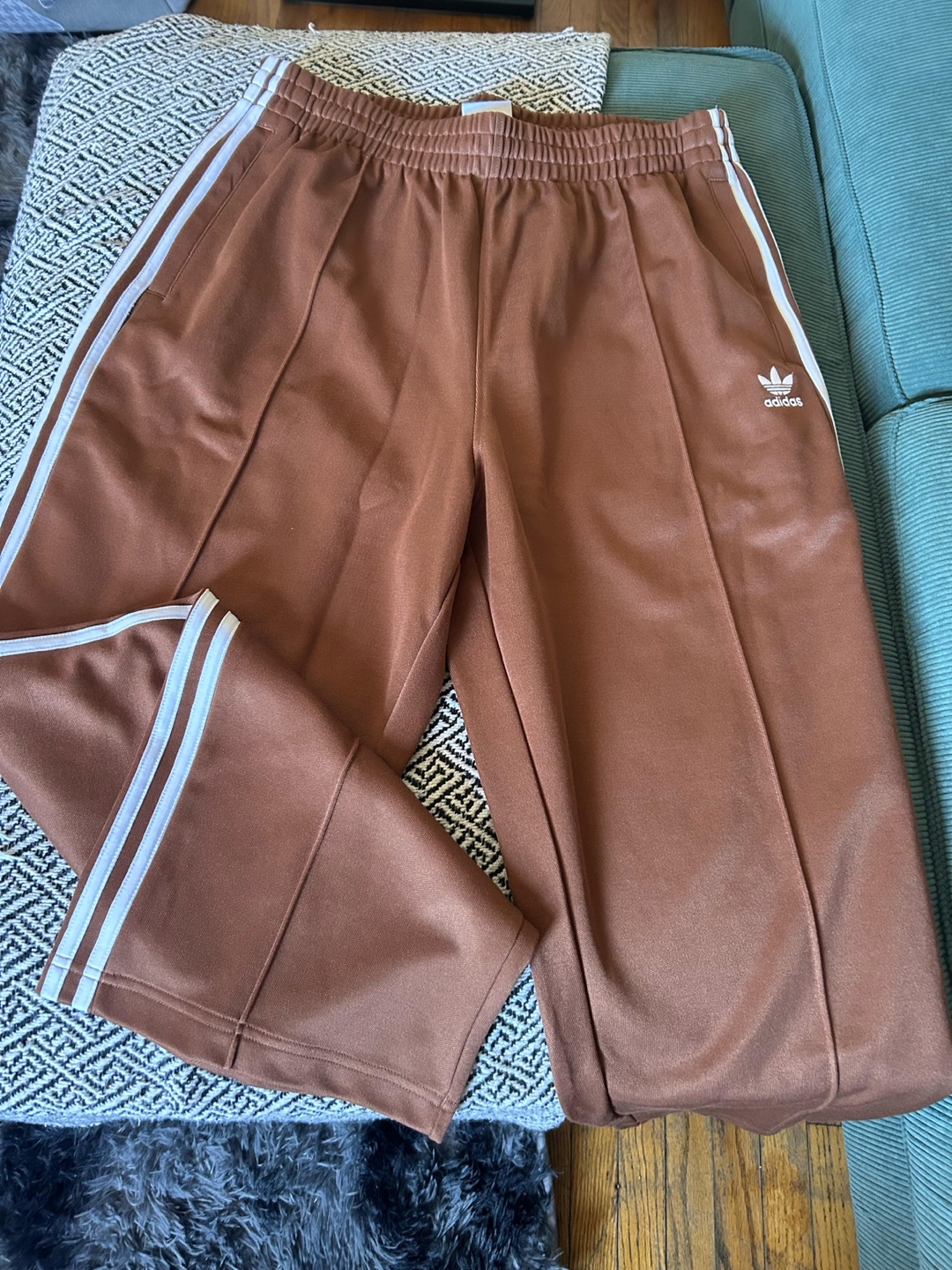 Adidas Brown Track Pants - Size Large - photo 2