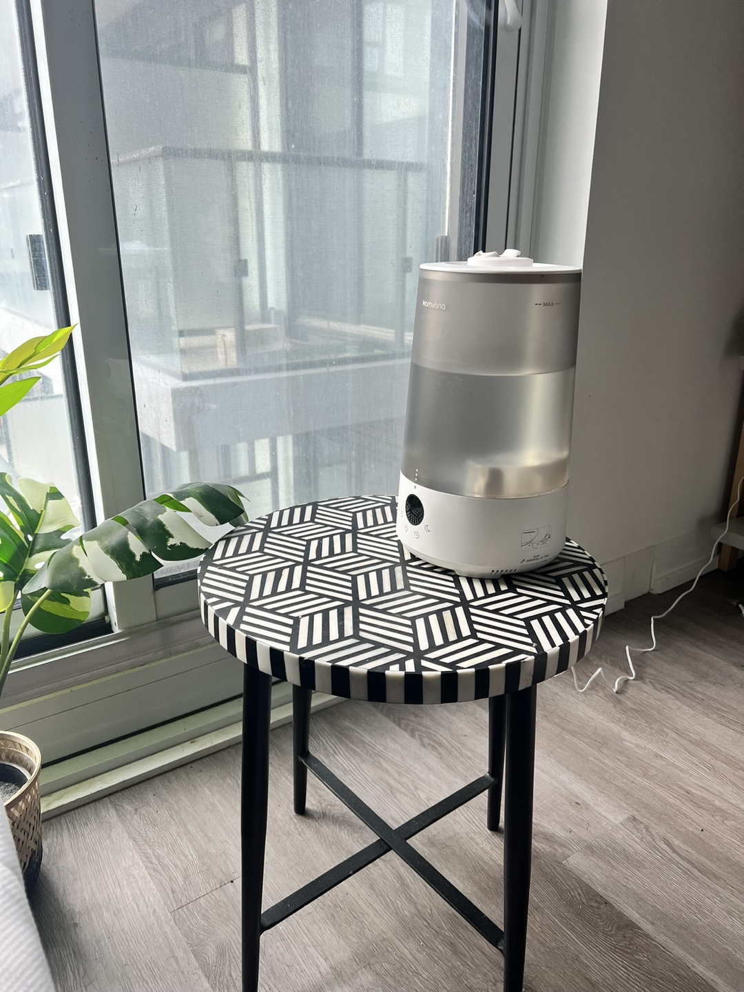 Unique Structube Bone Inlay Side Table