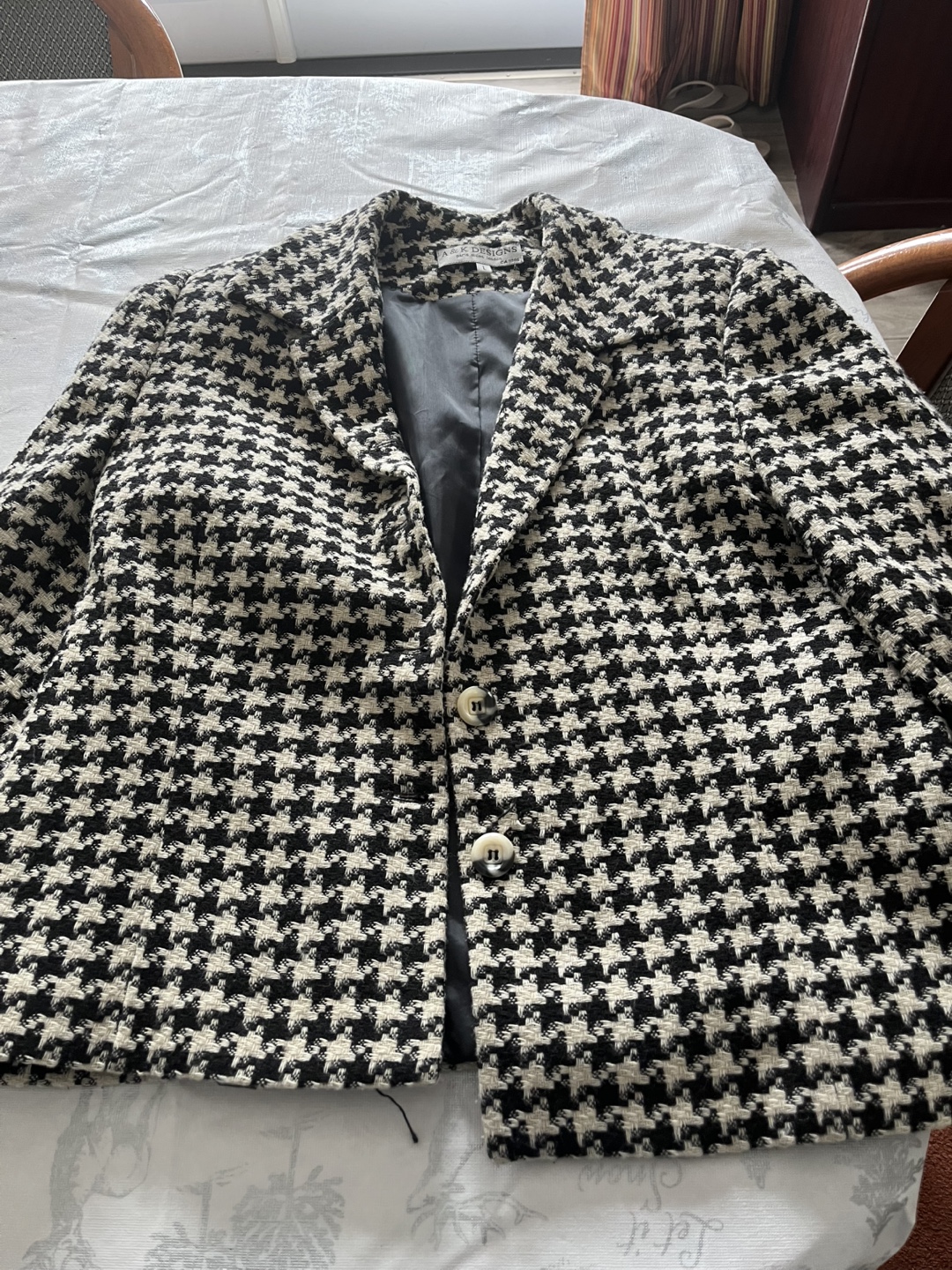 A&K Designs Houndstooth Blazer, Size L