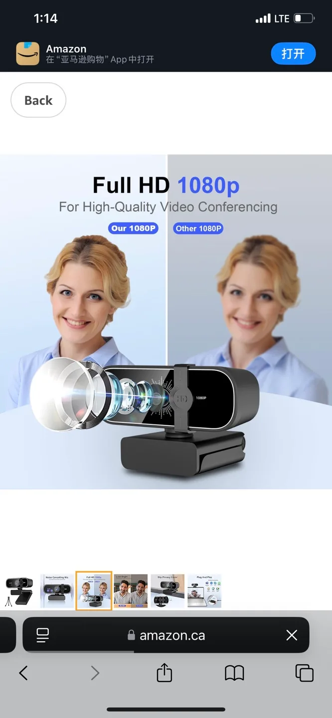 1080p Webcam with Privacy Cover and Tripod image indicator(3)