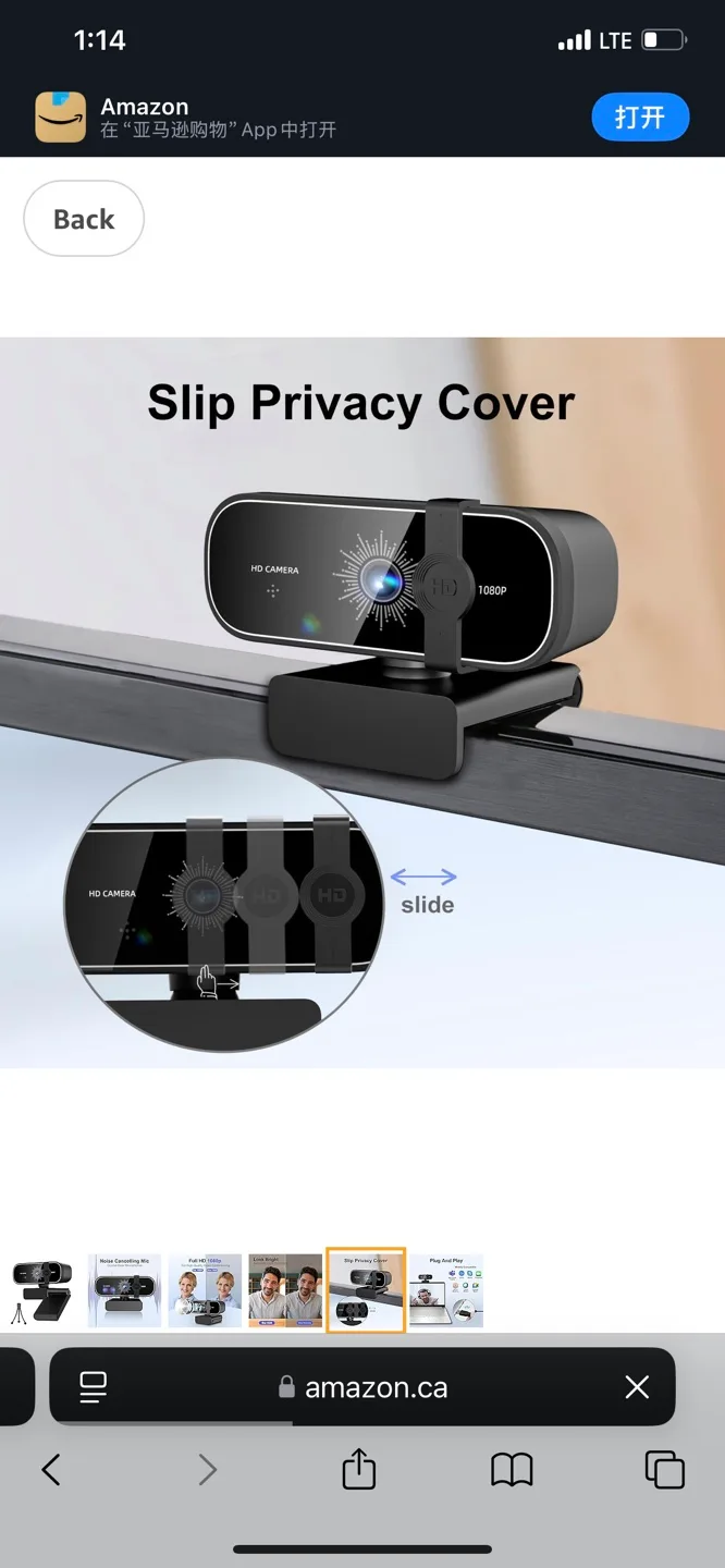 1080p Webcam with Privacy Cover and Tripod image indicator(5)