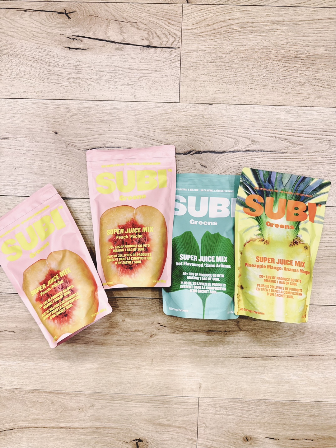 4 Bags of Unopened Subi Super Juice Mix