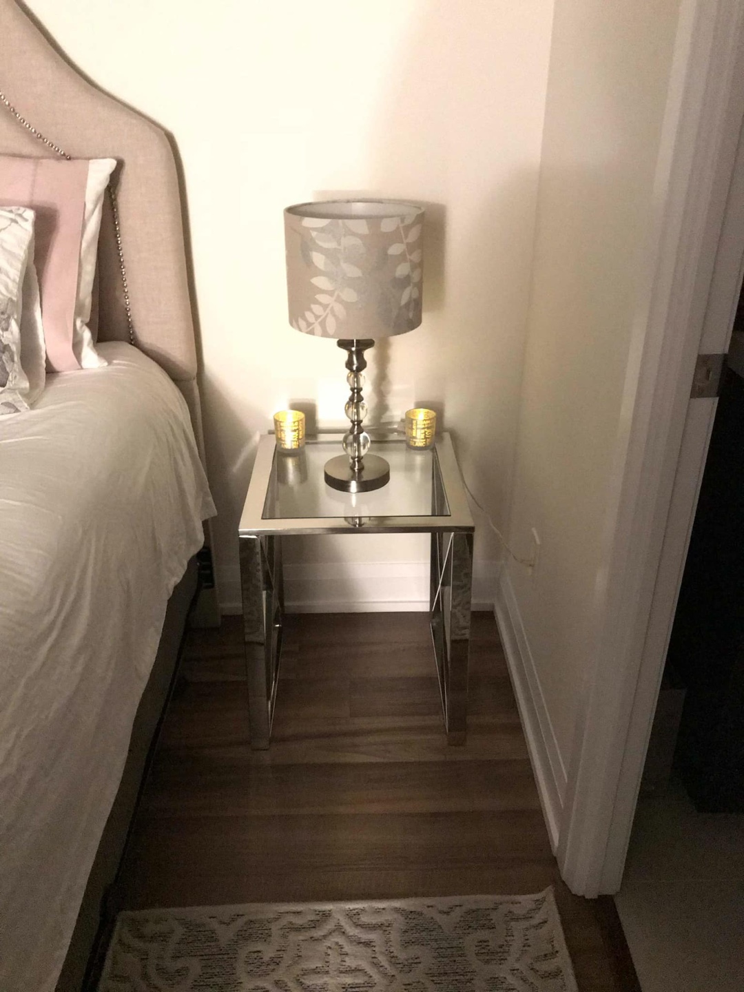 2 Chrome & Glass Night Tables - photo 2