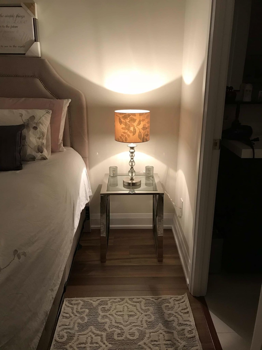 2 Chrome & Glass Night Tables