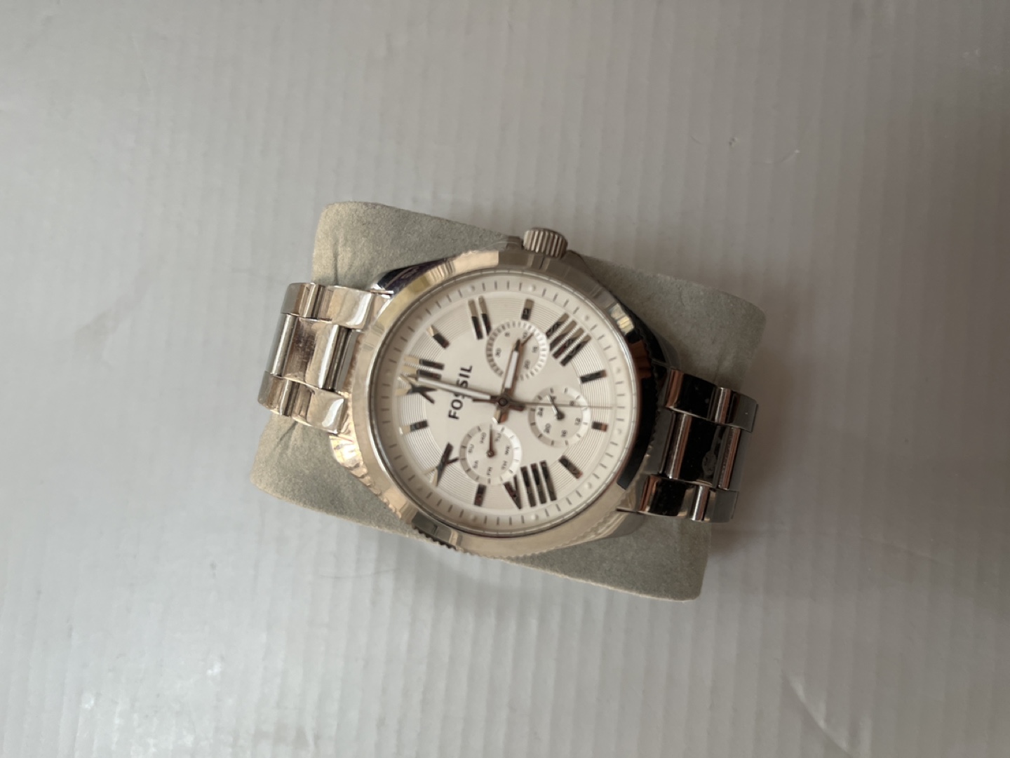 Fossil white dial watch