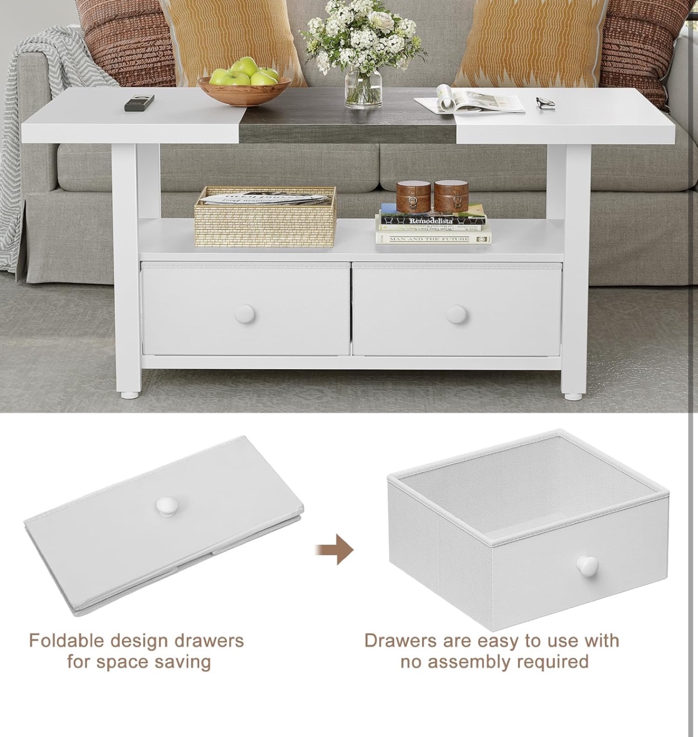 2-Tier Coffee Table with Storage - photo 5