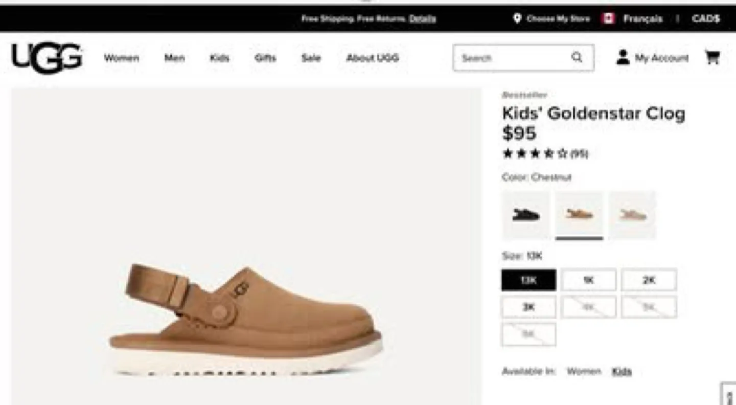 Kids’ UGG Goldenstar Clog-size 13 image indicator(6)