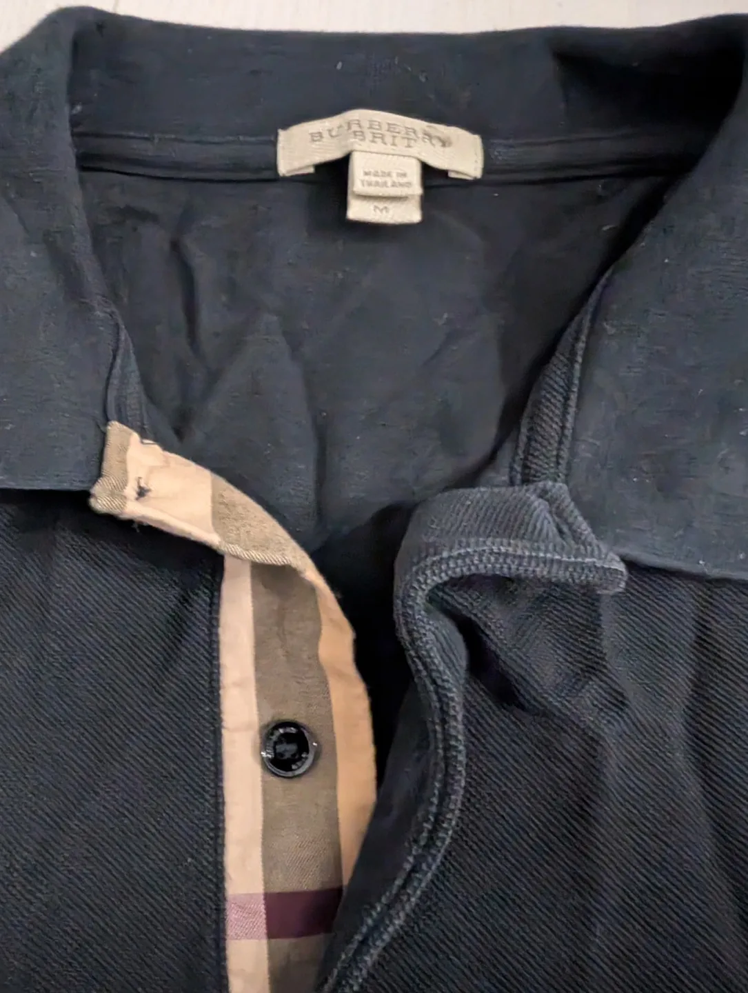 Burberry Brit Men's Black Polo Shirt Size M image indicator(2)