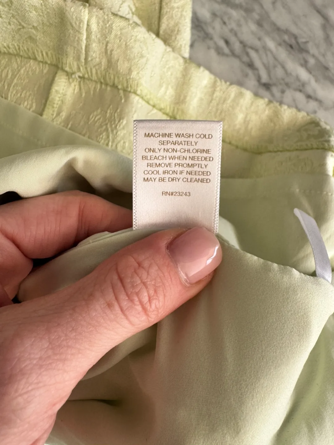 Eva Mendes Pale Green V Neck Floral Embroidery Dress | Size 0 image indicator(7)